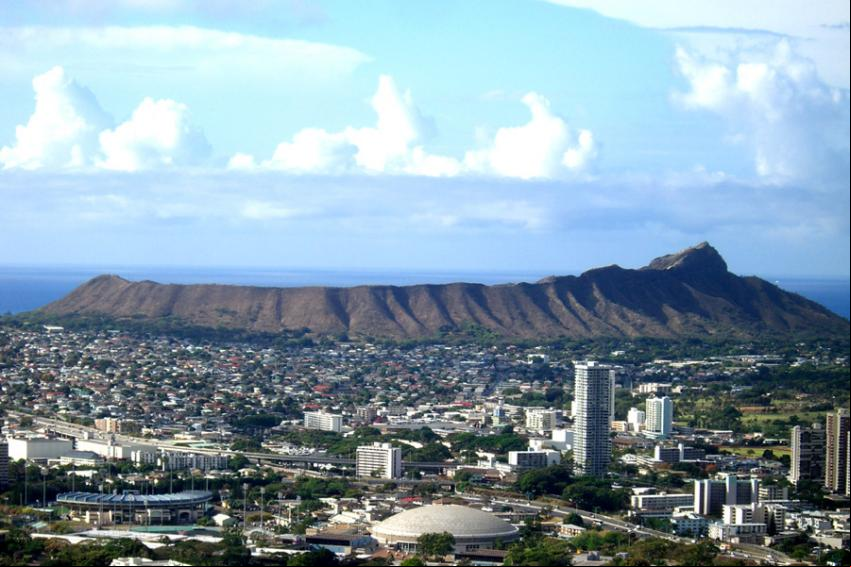 Cone vulcanico Diamond Head ao fundo - Foto: Mar1865